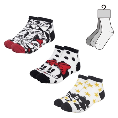 Picture of Disney Minnie ankle socks pack of 3 (size 36-41)